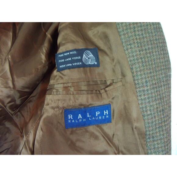 Ralph Lauren Mens Tweed Herringbone Blazer Wool Sport Coat Jacket Size 40T‎ - Picture 3 of 16